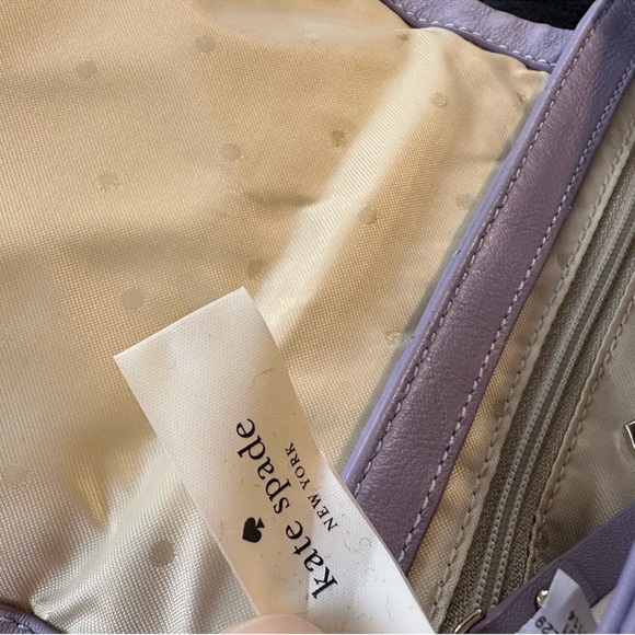 Kate Spade New York Quilted Crossbody Bag in Lilac Cow Leather - Picture 10 of 13
